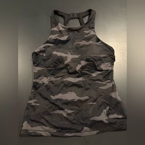 Athleta Gray Fitted Cut Out Tank Top